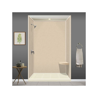 Transolid Studio Eck-Duschsitz aus massiver Oberfläche, wandmontiert, 35,6 x 35,6 cm, 14,5 x 14,25 x 3
