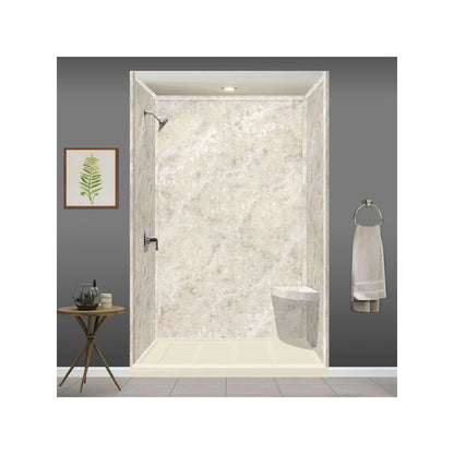 Transolid Studio Eck-Duschsitz aus massiver Oberfläche, wandmontiert, 35,6 x 35,6 cm, 14,5 x 14,25 x 3