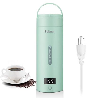 Elektrischer Reise-Teekessel, tragbarer kleiner Mini-Kaffeekessel mit 4 variablen Voreinstellungen, persönlicher Wasserkocher aus Edelstahl 304
