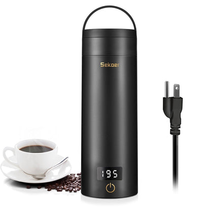 Elektrischer Reise-Teekessel, tragbarer kleiner Mini-Kaffeekessel mit 4 variablen Voreinstellungen, persönlicher Wasserkocher aus Edelstahl 304