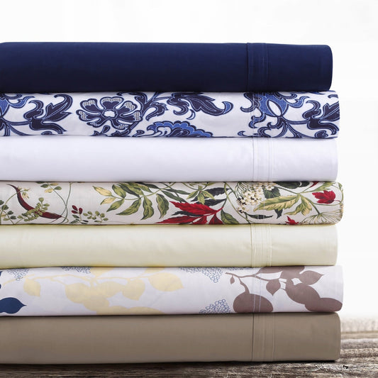 Tribeca Living Baumwollperkal-Bettlaken-Set mit extra tiefen Taschen und übergroßer Fläche