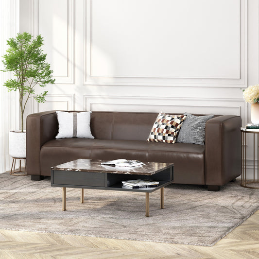 Tuxedo Arms 3-seater Sofa with Birch Wood Legs