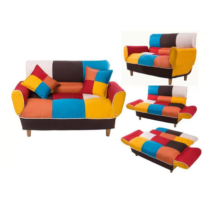 U_STYLE Small Space Colorful Sleeper Sofa