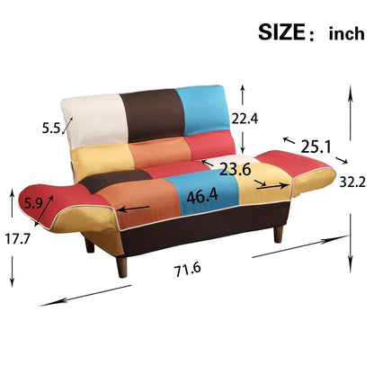 U_STYLE Small Space Colorful Sleeper Sofa
