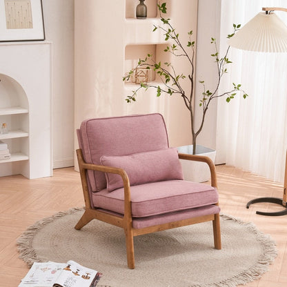 Gepolsterter Akzentstuhl im Mid-Century-Modern-Stil