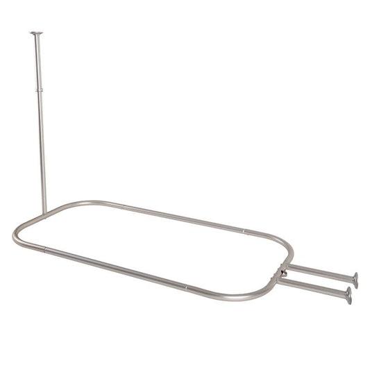Utopia Alley Duschstange aus rostfreiem Aluminium mit Deckenhalterung für freistehende Badewannen, 46 x 22 Zoll