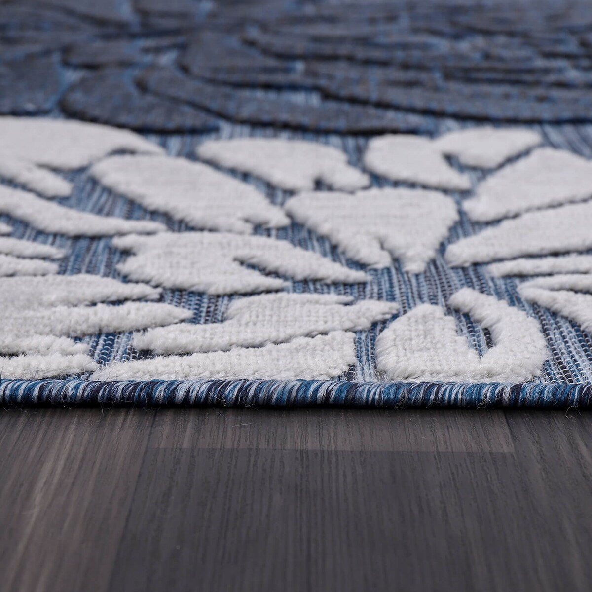 VILLADECOR Floral Indoor Outdoor Area Rug Low High Pile Rugs For Patio