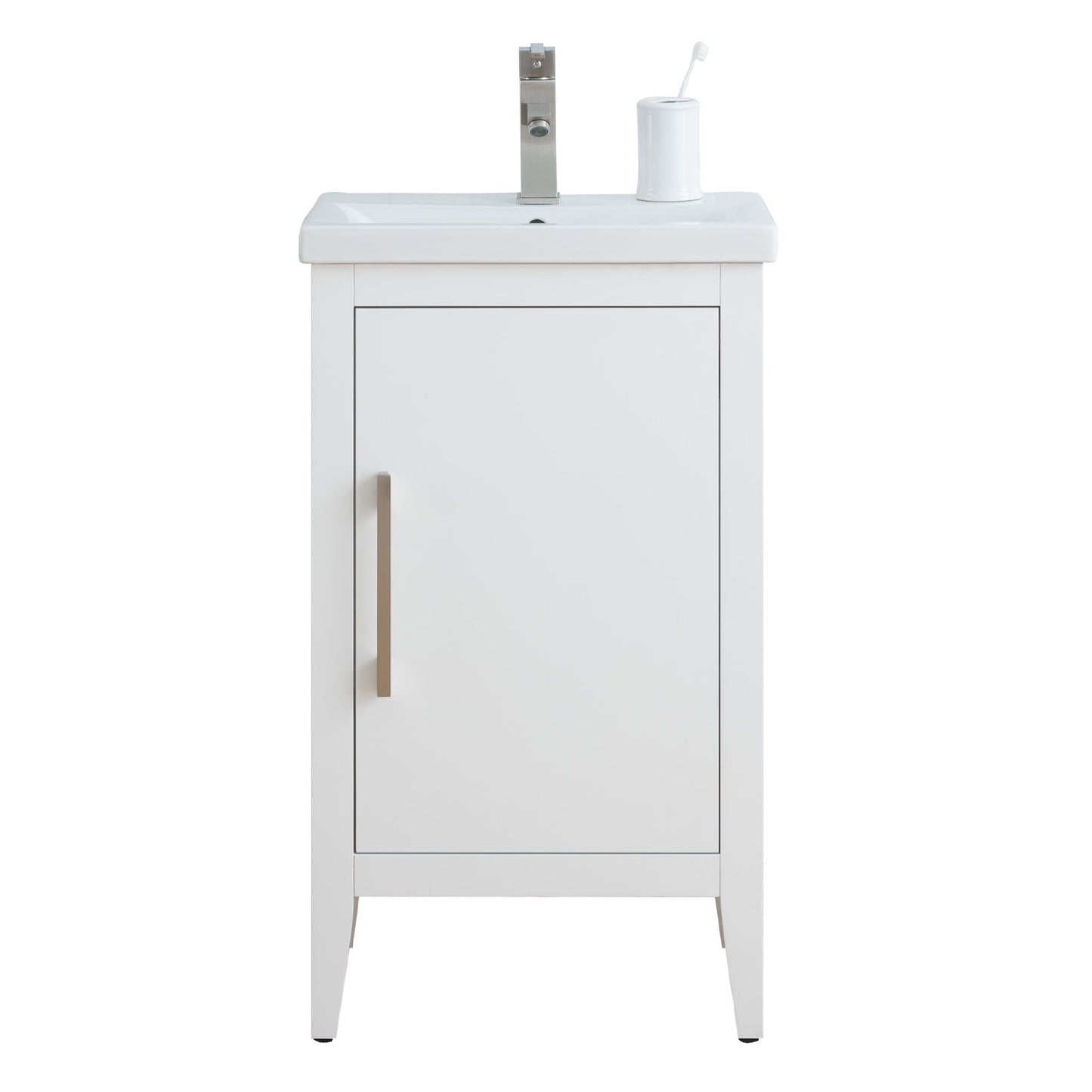 Vanity Art 20 oder 24 oder 30 Badezimmer-Waschtisch mit Einzelwaschbecken und Keramikplatte