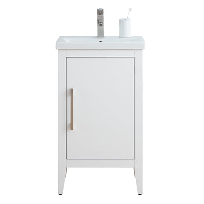 Vanity Art 20 oder 24 oder 30 Badezimmer-Waschtisch mit Einzelwaschbecken und Keramikplatte