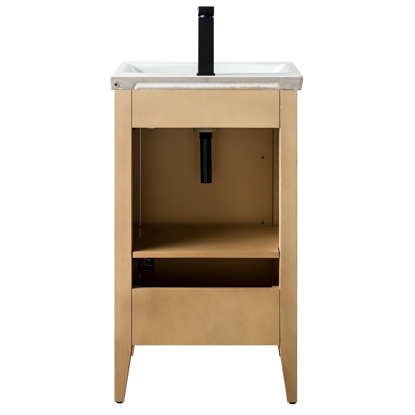 Vanity Art 20 oder 24 oder 30 Badezimmer-Waschtisch mit Einzelwaschbecken und Keramikplatte