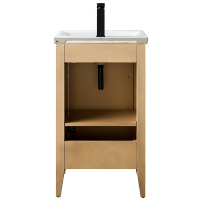 Vanity Art 20 oder 24 oder 30 Badezimmer-Waschtisch mit Einzelwaschbecken und Keramikplatte