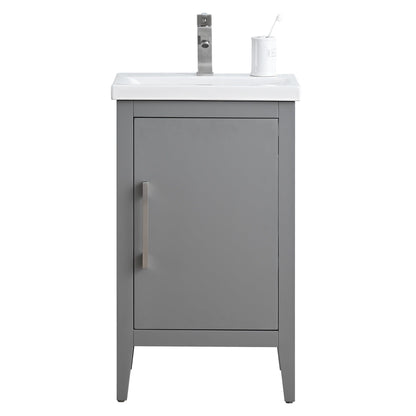 Vanity Art 20 oder 24 oder 30 Badezimmer-Waschtisch mit Einzelwaschbecken und Keramikplatte