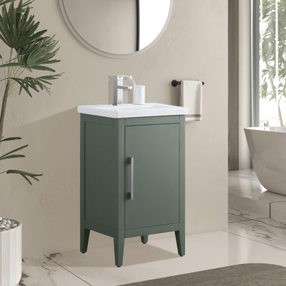 Vanity Art 20 oder 24 oder 30 Badezimmer-Waschtisch mit Einzelwaschbecken und Keramikplatte