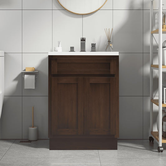 Vanity Art Badezimmer-Waschtischunterschrank aus Massivholz, 61 cm, Einzelwaschbecken