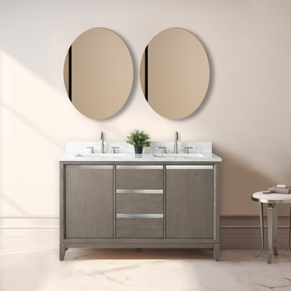 Vanity Art Badezimmerwaschtisch mit Keramikwaschbecken und Marmorplatte
