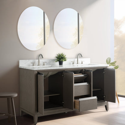 Vanity Art Badezimmerwaschtisch mit Keramikwaschbecken und Marmorplatte
