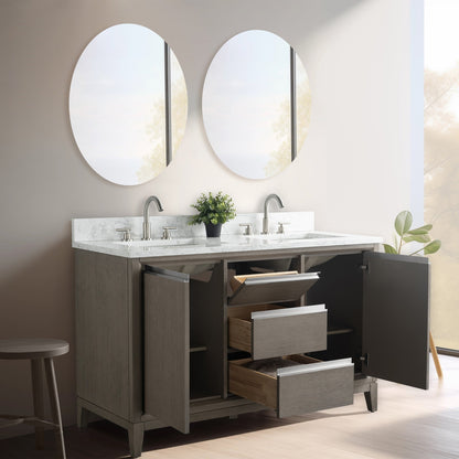 Vanity Art Badezimmerwaschtisch mit Keramikwaschbecken und Marmorplatte