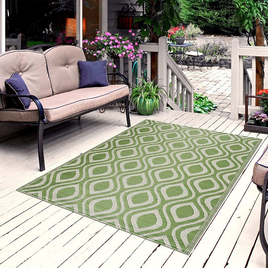 Leichte, wendbare Outdoor-Bodenmatte/Teppich „Venice“ aus recyceltem Kunststoff
