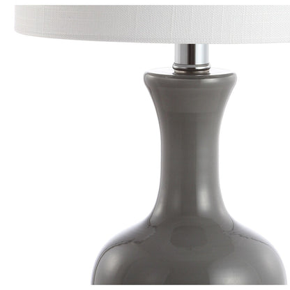 Vermont 22 Glas/Metall LED-Tischleuchte, Weiß (2er-Set) von JONATHAN Y