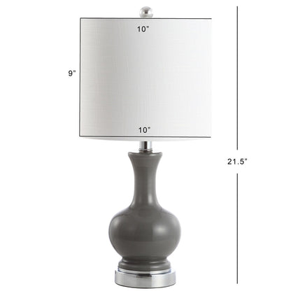 Vermont 22 Glas/Metall LED-Tischleuchte, Weiß (2er-Set) von JONATHAN Y