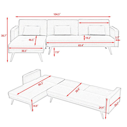 Versatile Folding Sofa Bed for Living Room - Comfortable Multi-Functional Couch for Small Spaces