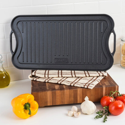 Viking Gusseisen 20 Wendegrill/Bratpfanne (vorgebrannt)