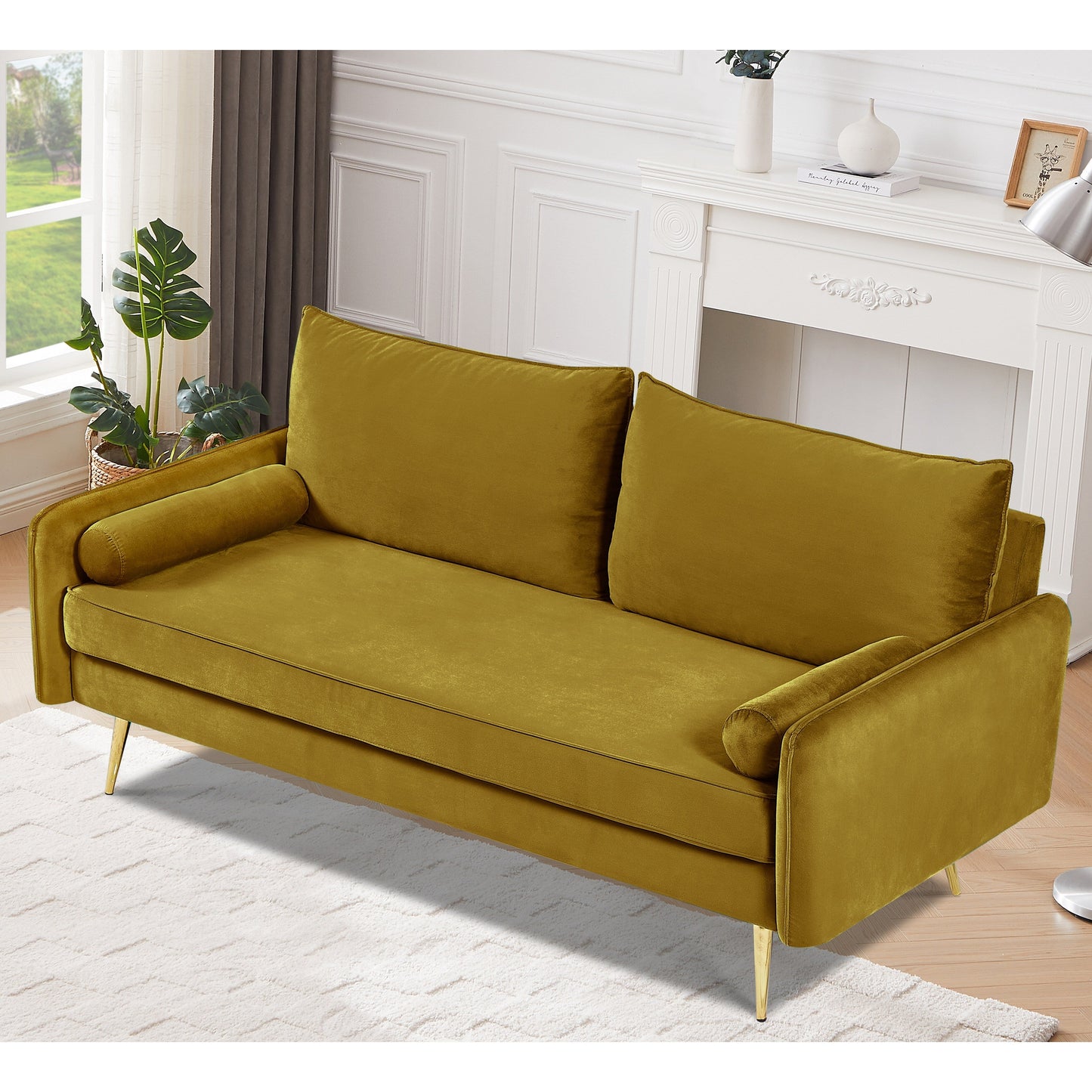 Villeda 70''W Polyester Square Arms Sofa