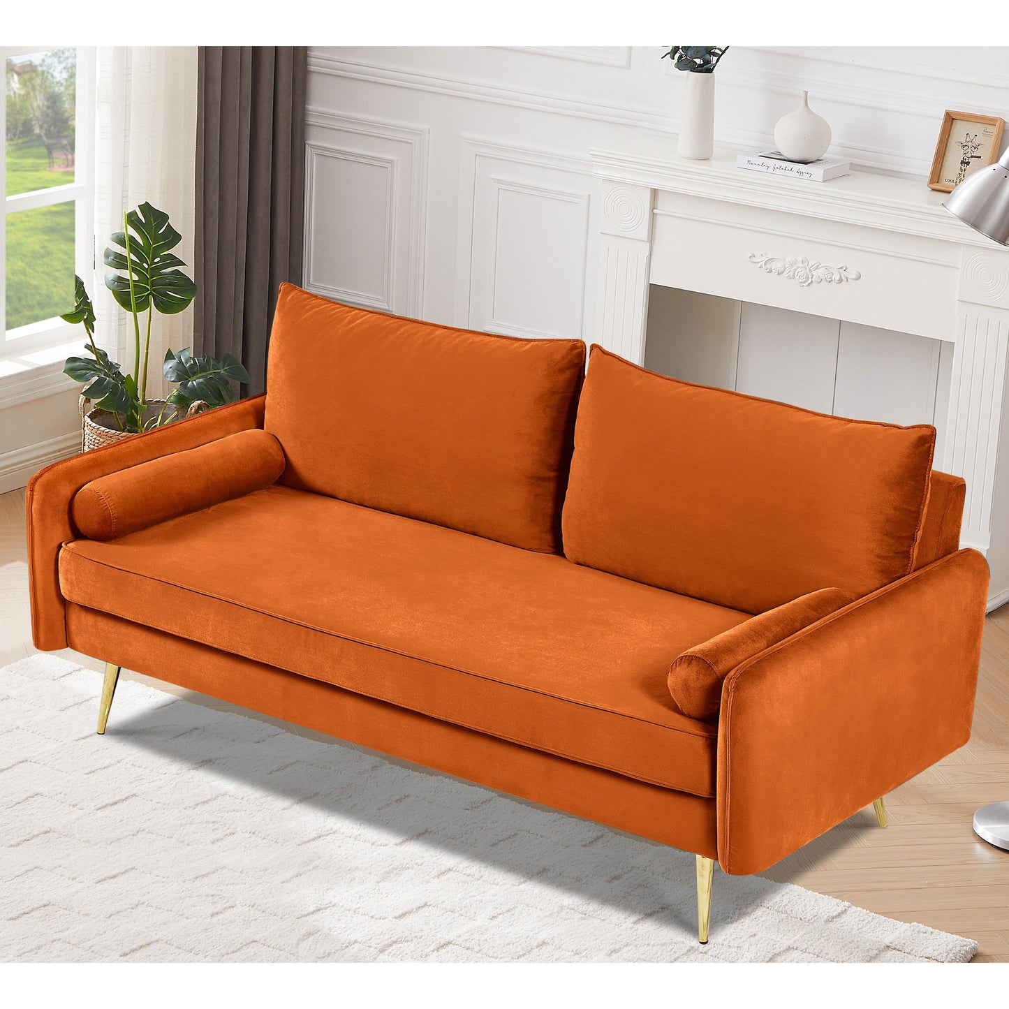 Villeda 70''W Polyester Square Arms Sofa
