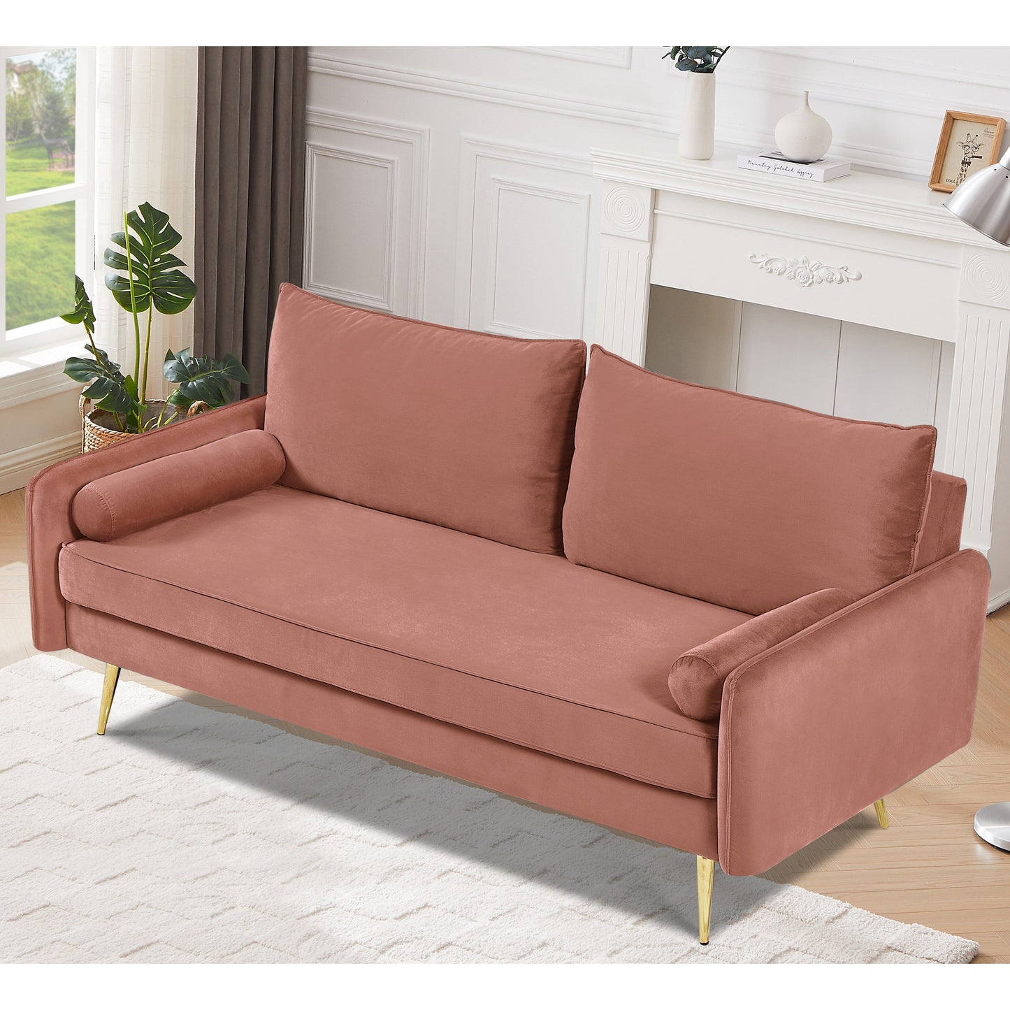 Villeda 70''W Polyester Square Arms Sofa
