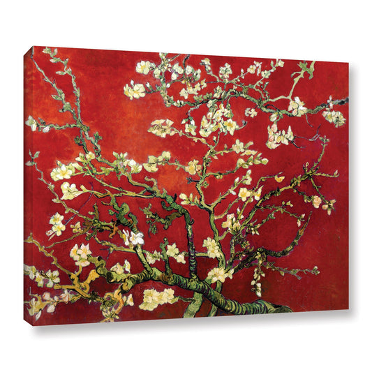 Vincent van Gogh „Rot blühender Mandelbaum“ Leinwand