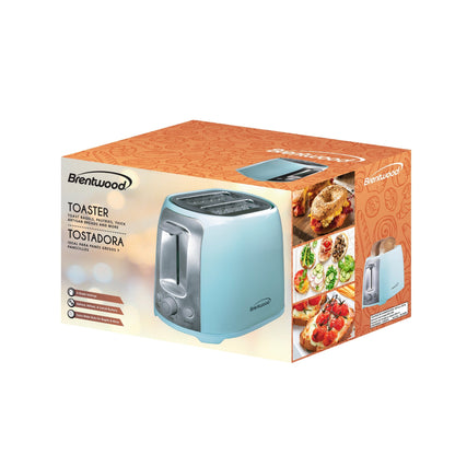 Vintage 2-Scheiben-Toaster mit extra breitem Schlitz und Cool Touch in Türkis