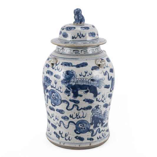 Vintage Tempelglas mit Löwenmotiv – klein
