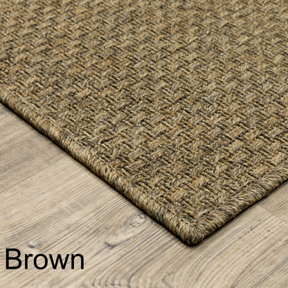 Vista Home Kauai Tonal Basket Weave Teppich für drinnen und draußen.