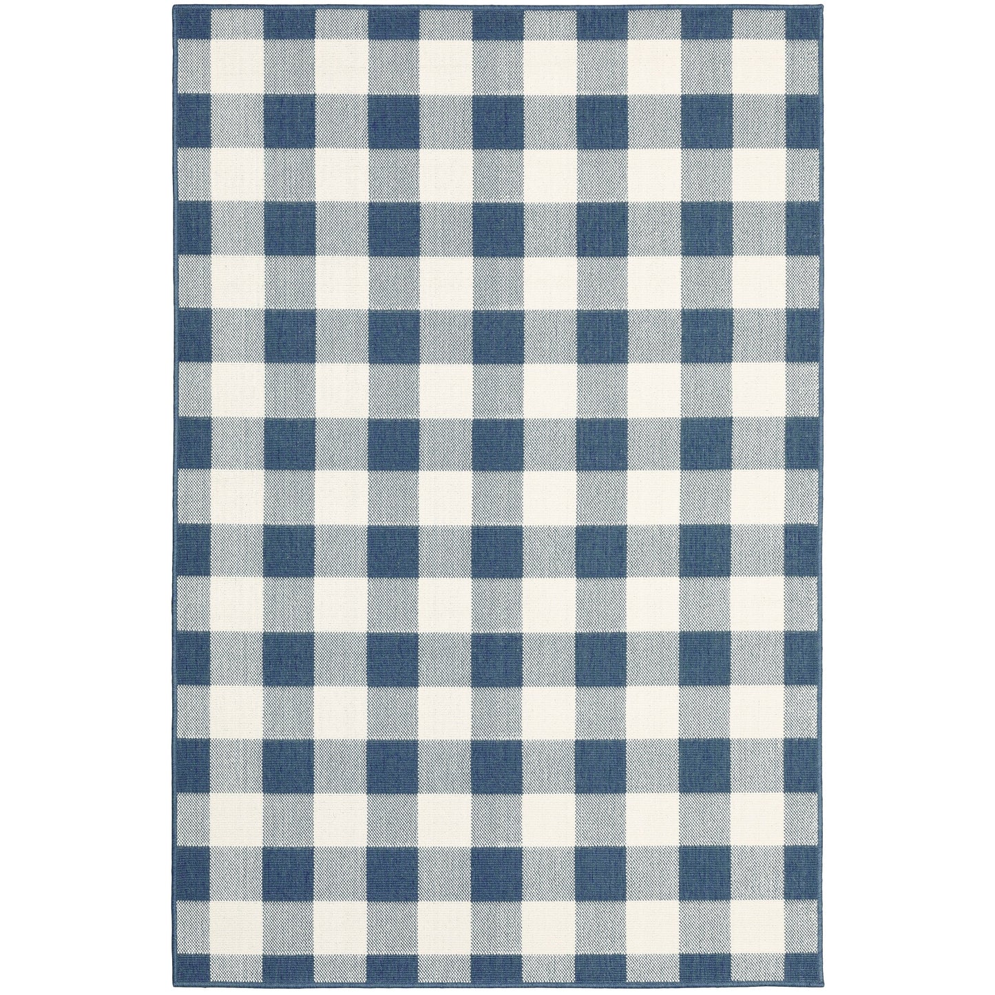 Vista Home Malta Gingham Check Teppich für drinnen und draußen