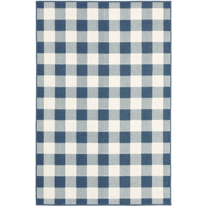 Vista Home Malta Gingham Check Teppich für drinnen und draußen