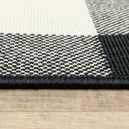 Vista Home Malta Gingham Check Teppich für drinnen und draußen