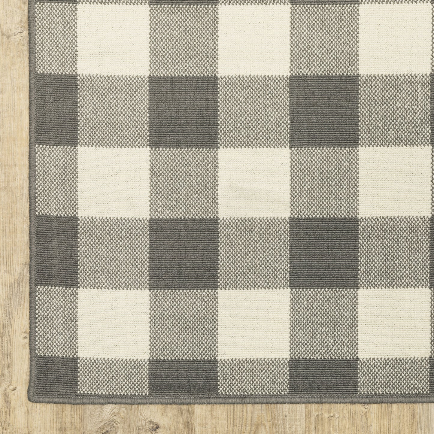 Vista Home Malta Gingham Check Teppich für drinnen und draußen