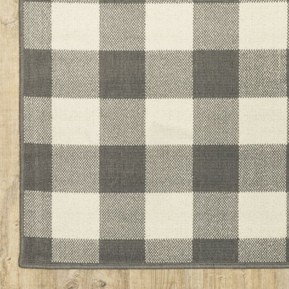 Vista Home Malta Gingham Check Teppich für drinnen und draußen