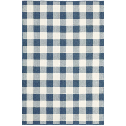 Vista Home Malta Gingham Check Teppich für drinnen und draußen