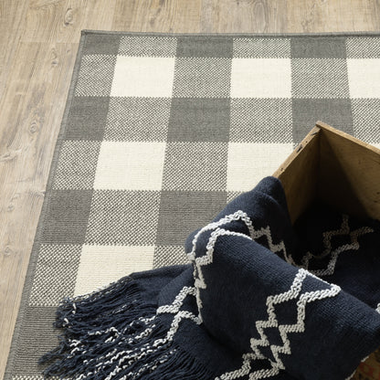 Vista Home Malta Gingham Check Teppich für drinnen und draußen