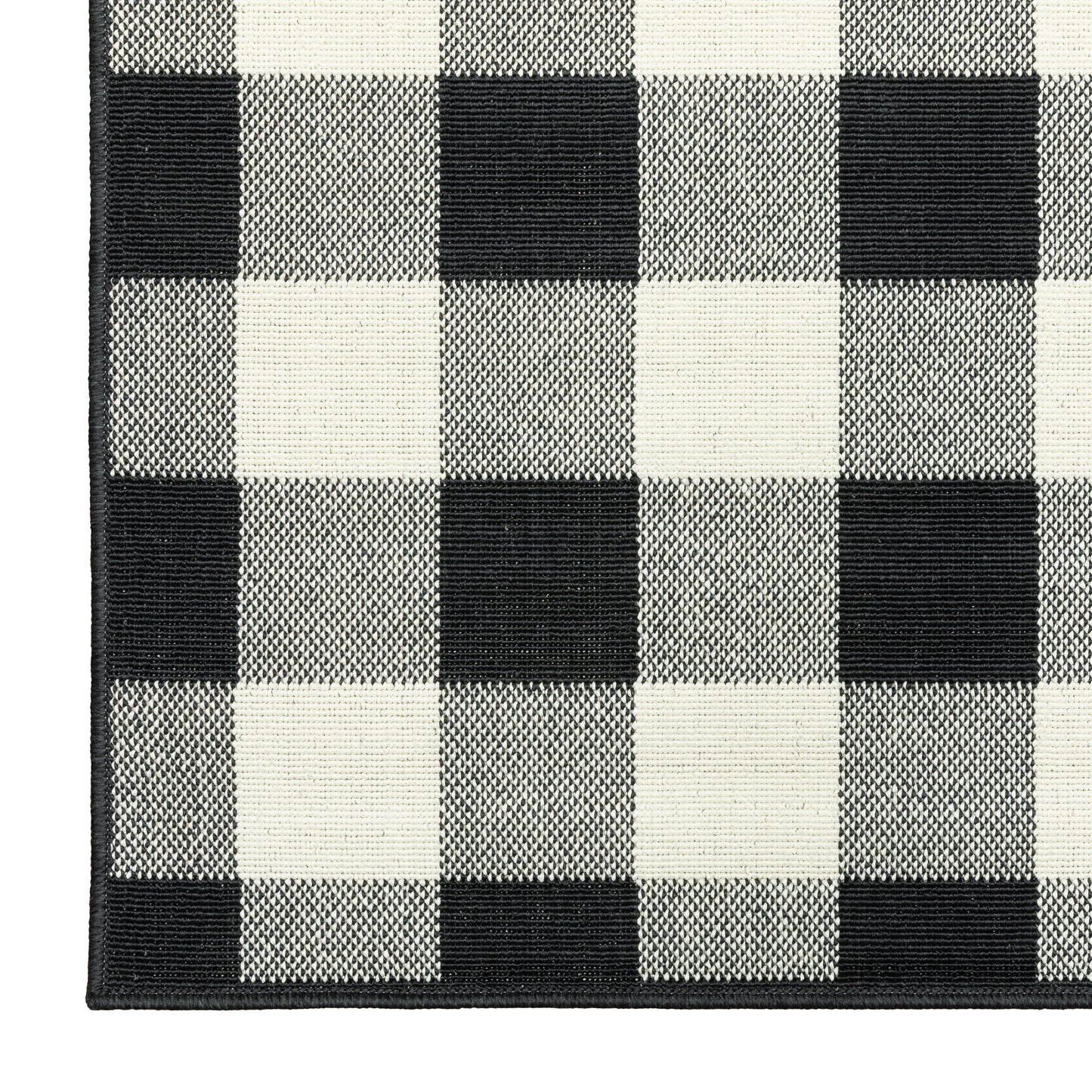 Vista Home Malta Gingham Check Teppich für drinnen und draußen