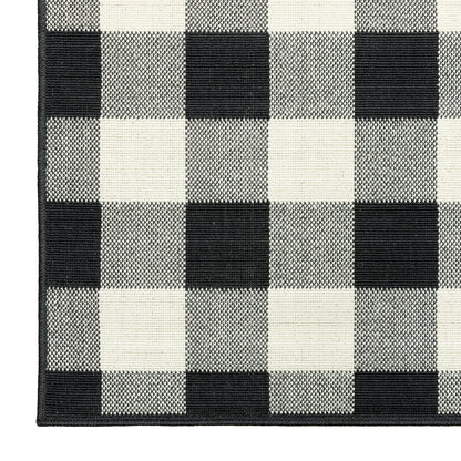 Vista Home Malta Gingham Check Teppich für drinnen und draußen