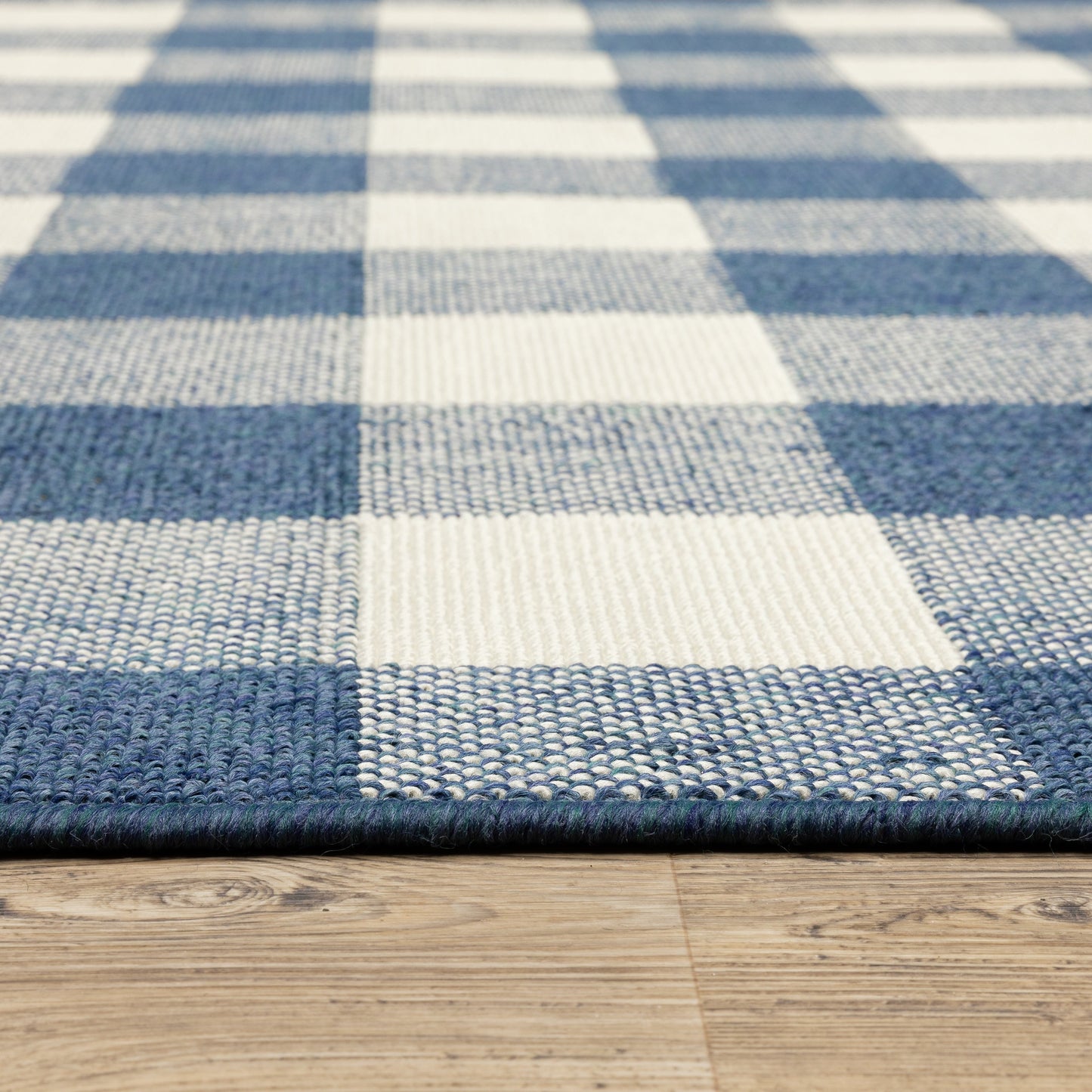 Vista Home Malta Gingham Check Teppich für drinnen und draußen