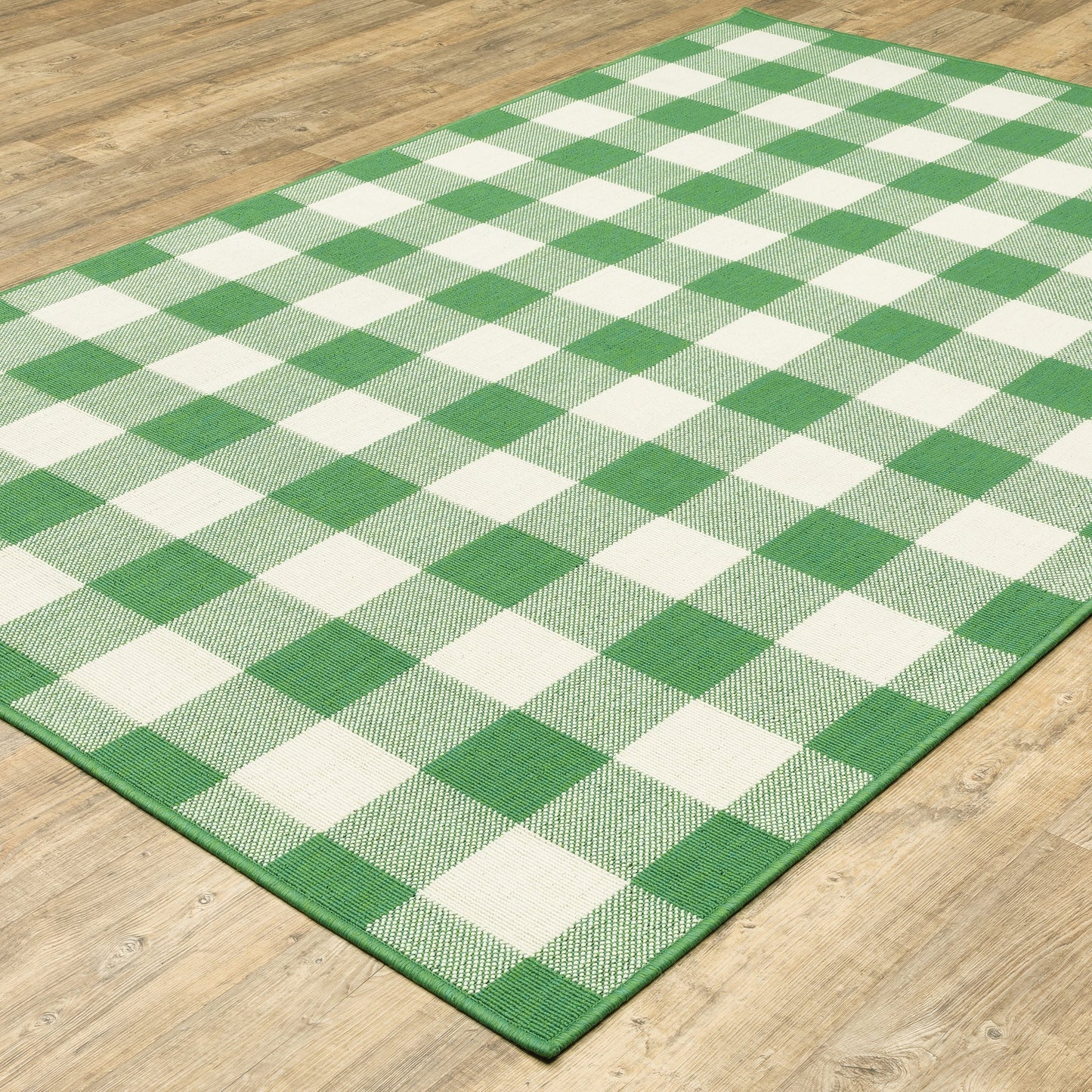 Vista Home Malta Gingham Check Teppich für drinnen und draußen