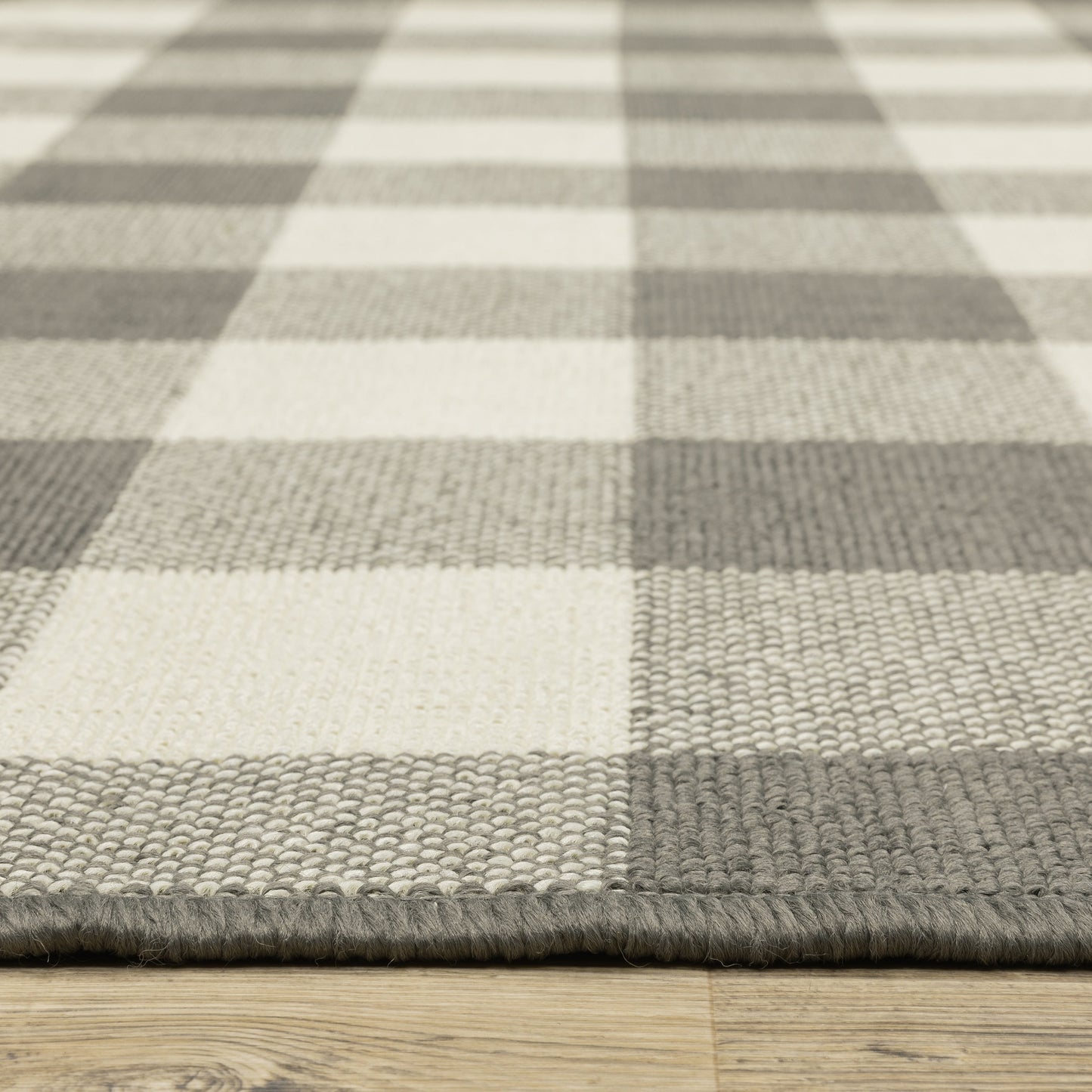 Vista Home Malta Gingham Check Teppich für drinnen und draußen