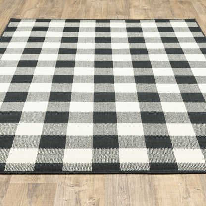 Vista Home Malta Gingham Check Teppich für drinnen und draußen