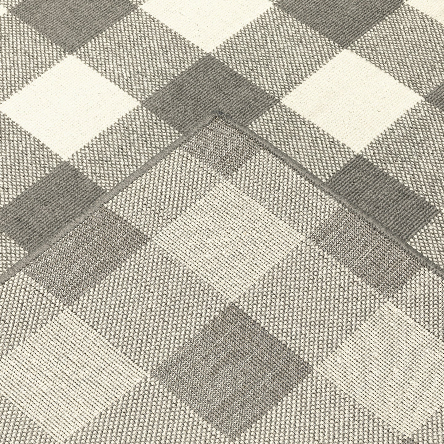 Vista Home Malta Gingham Check Teppich für drinnen und draußen