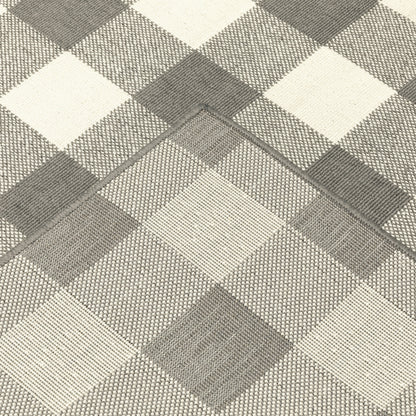Vista Home Malta Gingham Check Teppich für drinnen und draußen