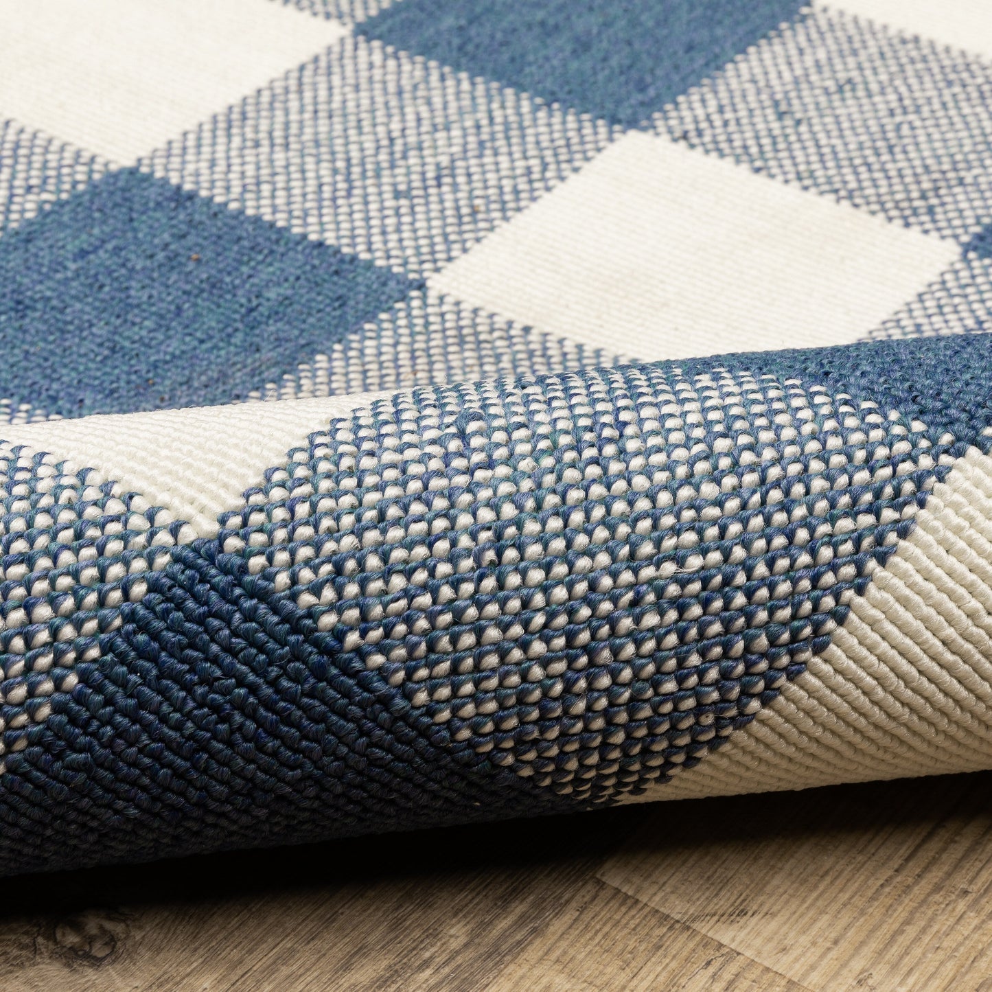 Vista Home Malta Gingham Check Teppich für drinnen und draußen