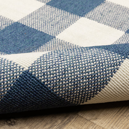 Vista Home Malta Gingham Check Teppich für drinnen und draußen